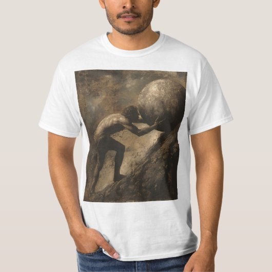Sisyphus und sein Boulder T-Shirt (Vorderseite)