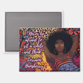 Sit Awhile Lorraine Hansberry Quote Magnet (Vorderseite/Rückseite)