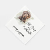 Sit, Bleibe & Celebrate Griffon Wedding Serviette (Ecke)