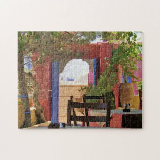 Sit & Bleibe Griechisch Taverna Poster Puzzle (Horizontal)