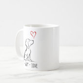 Sit-Bleibe-Liebe-Beagle Kaffeetasse (Vorderseite Links)