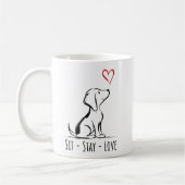 Sit-Bleibe-Liebe-Beagle Kaffeetasse (Links)