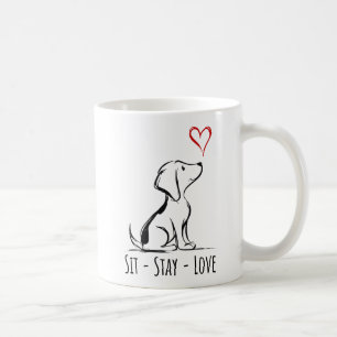 Sit-Bleibe-Liebe-Beagle Kaffeetasse