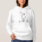 Sit-Bleibe-Liebe-Border-Collie Hoodie (Vorderseite)
