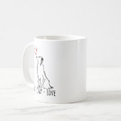 Sit-Bleibe-Liebe-Border-Collie Kaffeetasse (Vorderseite Links)