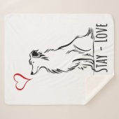 Sit-Bleibe-Liebe-Border-Collie Sherpadecke (Vorderseite (Horizontal))