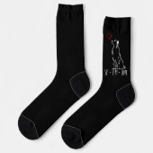 Sit-Bleibe-Liebe-Border-Collie Socken (Linkes Detail)