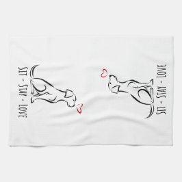 Sit-Bleibe-Liebe Labrador Geschirrtuch