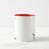 Sit-Bleibe-Liebe Labrador Zweifarbige Tasse (Mittel)