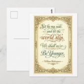 "Sit By My Side" Shakespeare Postkarte (Vorne/Hinten)