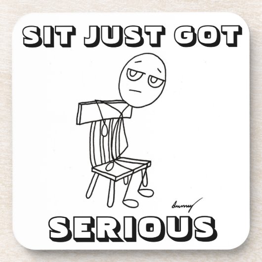 SIT GOT NUR SCHWERE Untersetzer - Set 6 (Vorderseite)