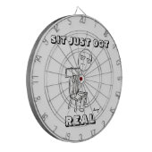 SIT NUR GOT REAL Dart Board Dartscheibe (Vorderseite Links)