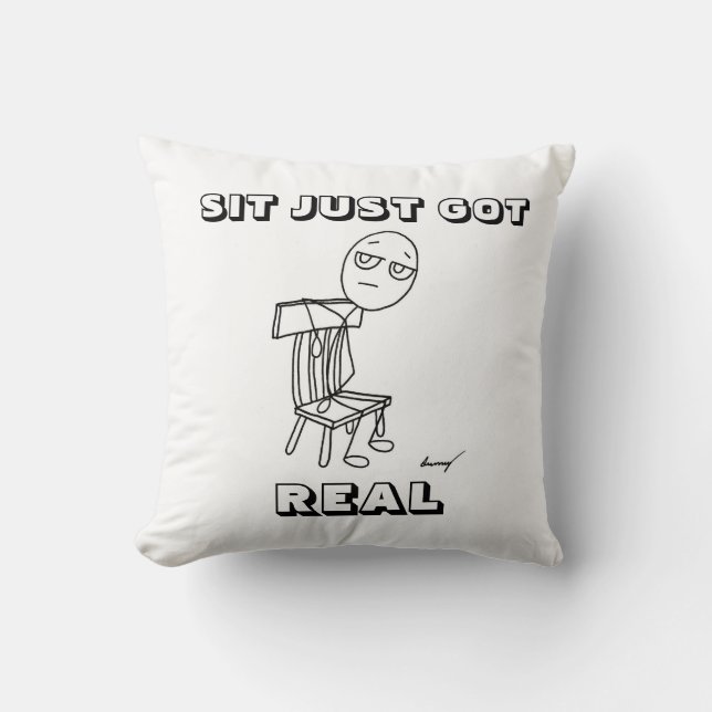 SIT NUR GOT REAL Kissen (Vorderseite)