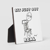 SIT NUR GOT REAL Plaque Fotoplatte (Vorderseite)