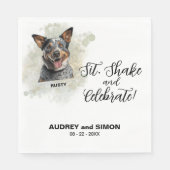 Sit, Shake & Celebrate, Australischer Rinderhund Serviette (Vorderseite)
