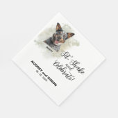 Sit, Shake & Celebrate, Australischer Rinderhund Serviette (Ecke)