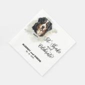 Sit, Shake & Celebrate Berner Hund Serviette (Ecke)