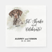 Sit, Shake & Celebrate German Shorthaired Pointer Serviette (Vorderseite)