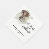 Sit, Shake & Celebrate German Shorthaired Pointer Serviette (Ecke)