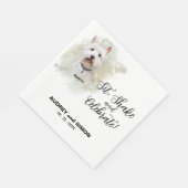 Sit, Shake & Celebrate West Highland Terrier Serviette (Ecke)