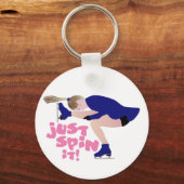 Sit Spin Ice Skaten Schlüsselanhänger (Vorderseite)