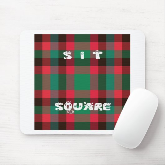 Sit Square Mousepad (Mit Mouse)