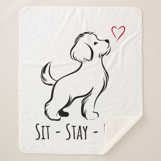 Sit-Stay-Love Bichon Sherpadecke (Vorderseite)