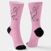 Sit-Stay-Love Bichon Socken (Gewinkelt)