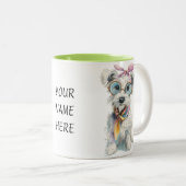 Sit. Stay. Slay. – Sassy Dog Attitude Zweifarbige Tasse (VorderseiteRechts)