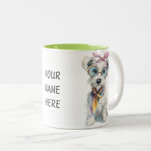 Sit. Stay. Slay. – Sassy Dog Attitude Zweifarbige Tasse (VorderseiteRechts)
