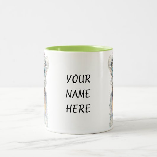 Sit. Stay. Slay. – Sassy Dog Attitude Zweifarbige Tasse (Mittel)