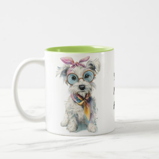 Sit. Stay. Slay. – Sassy Dog Attitude Zweifarbige Tasse (Links)