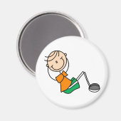 Sit Ups Strichmännchen Magnet (Vorderseite/Rückseite)