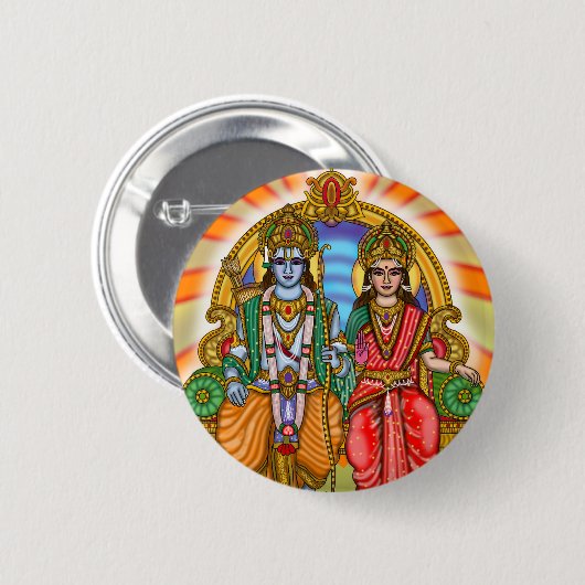 Sita Ram Devotional-Button Button (Vorne & Hinten)