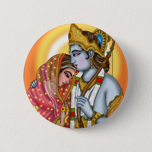 Sita Ram Knopf Button (Vorderseite)