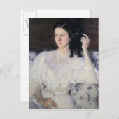 Sita und Sarita oder Young Girl mit einer Katze Postkarte (Vorne/Hinten)