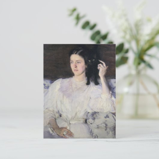 Sita und Sarita oder Young Girl mit einer Katze Postkarte (Stehend Vorderseite)