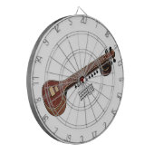 Sitar-Cartoon-Abbildung Dartscheibe (Vorderseite Links)