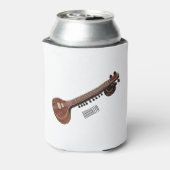 Sitar-Cartoon-Abbildung Dosenkühler (Kanne Rückseite)