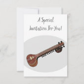 Sitar-Cartoon-Abbildung Einladung (Rückseite)