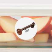 Sitar-Cartoon-Abbildung Etiketten (Befestigt)