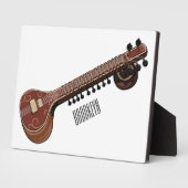 Sitar-Cartoon-Abbildung Fotoplatte (Seite)