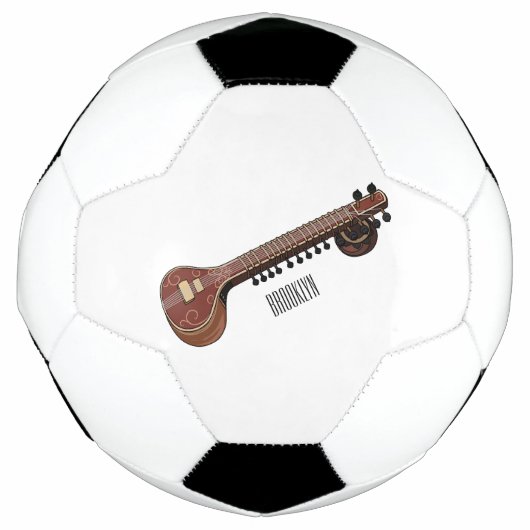 Sitar-Cartoon-Abbildung Fußball (Vorderseite)