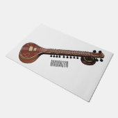 Sitar-Cartoon-Abbildung Fußmatte (Schrägansicht)