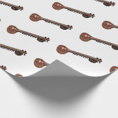 Sitar-Cartoon-Abbildung Geschenkpapier (Ecke)