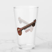 Sitar-Cartoon-Abbildung Glas (Vorderseite)