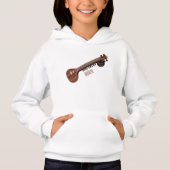 Sitar-Cartoon-Abbildung Hoodie (Vorderseite)