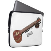 Sitar-Cartoon-Abbildung Laptopschutzhülle (Vorne Rechts)