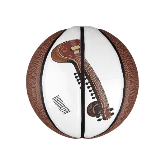 Sitar-Cartoon-Abbildung Mini Basketball (Vertikal)