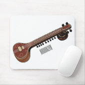 Sitar-Cartoon-Abbildung Mousepad (Mit Mouse)